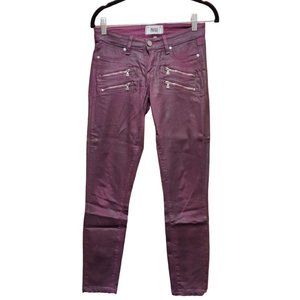 PAIGE Edgemont Skinny Jeans faux leather Mauve‎ Size 26